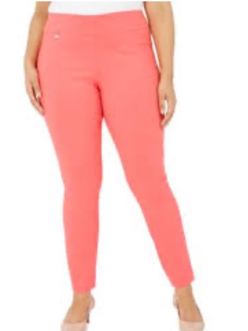 ALFANI Coral Pullon High Rise Cropped Stretch Ankle Pants 16W NWOT
